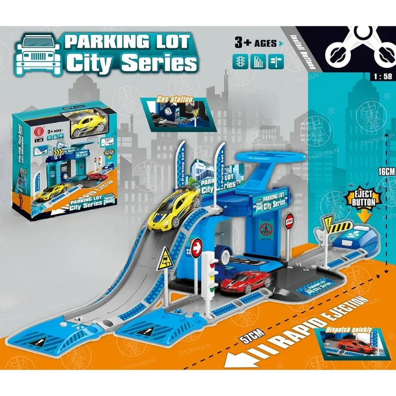 City Series Parking Lot Garage Toy Set