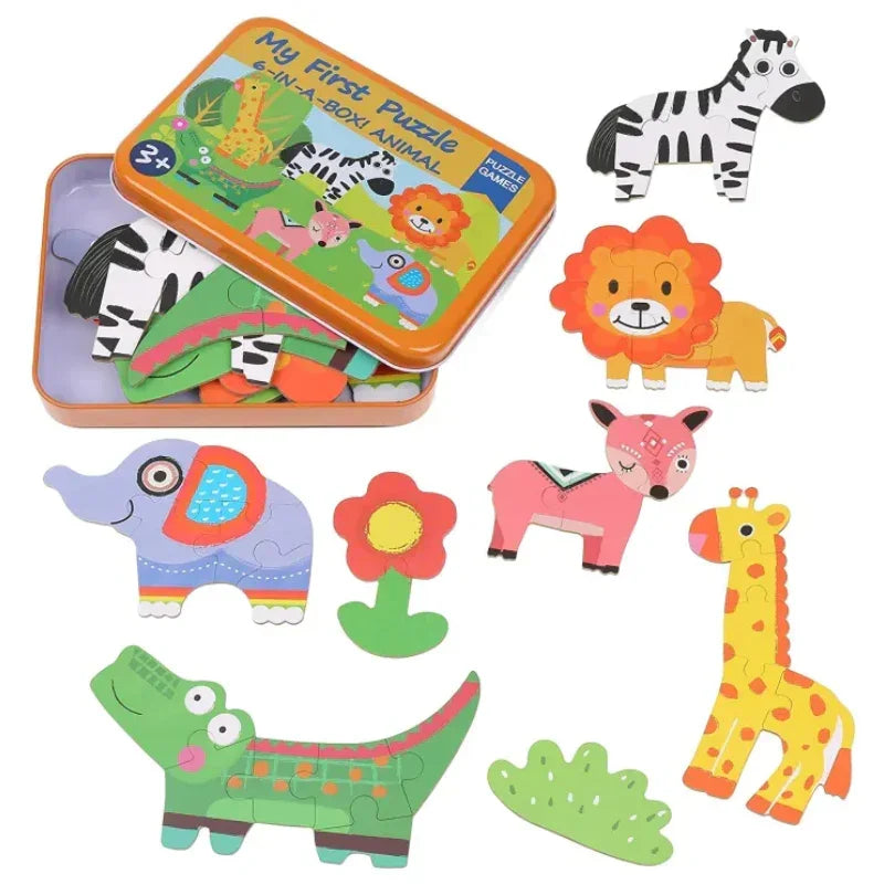My First Animal Puzzle – 6-in-1 Fun & Educational Puzzle Game for Kids (Assorted)