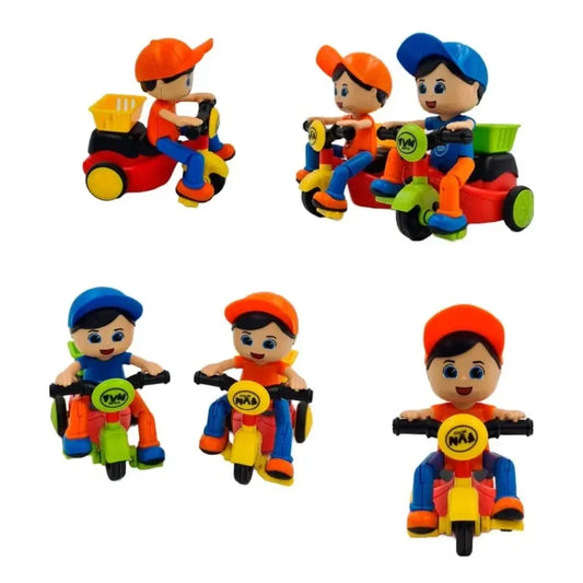 Mini Cartoon Friction Tricycle For Kids