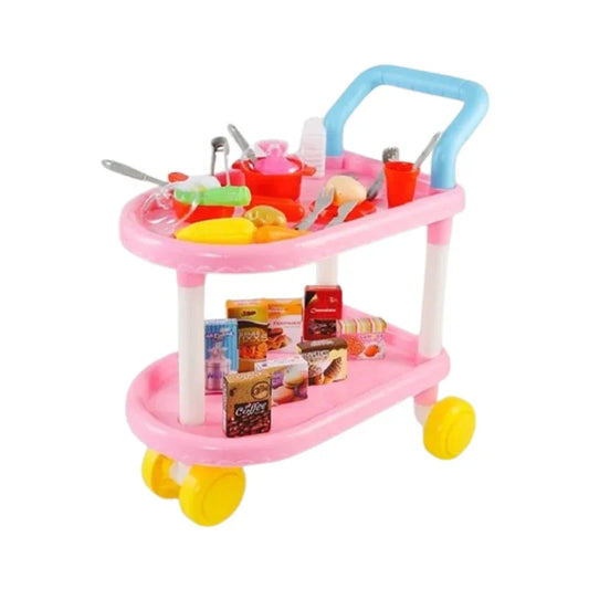 Unicorn Kitchen Trolley Playset for Kids Magical Food Cart