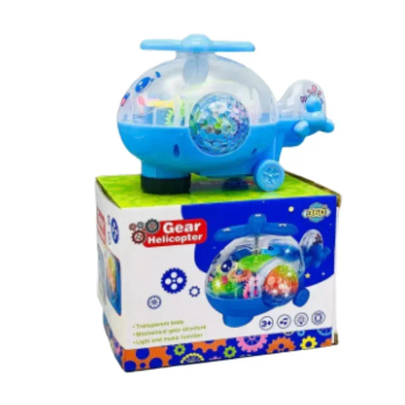 Gear Helicopter With Light And Sound Toy For Kids