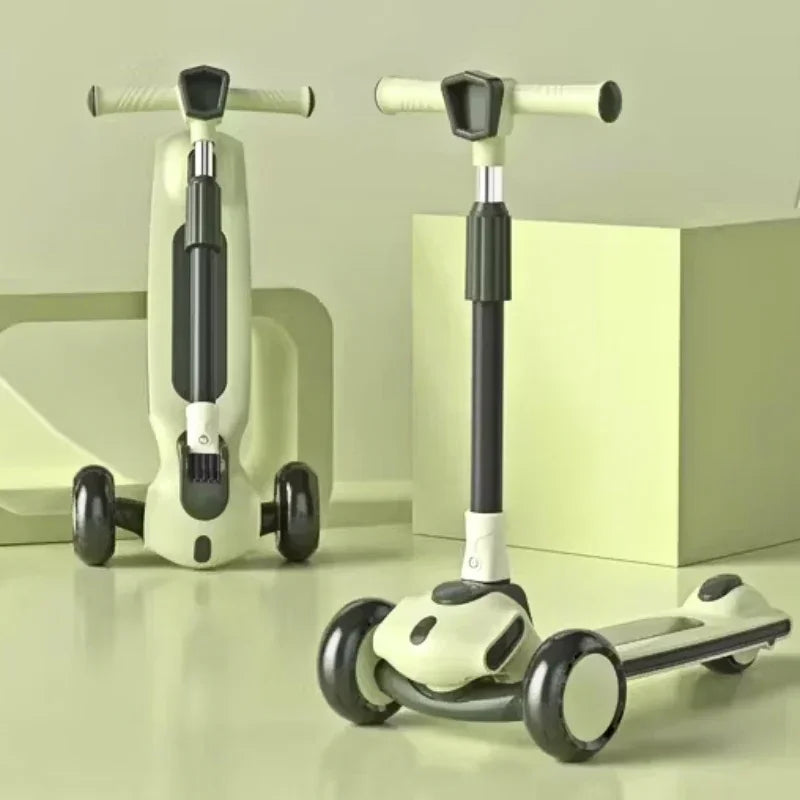 Height Adjustable 3-Wheel Surf Kick Scooter For Kids