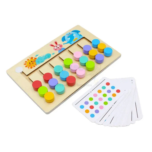 Wooden Slide Color & Shape Matching Toy  Fun & Educational Sorting Game