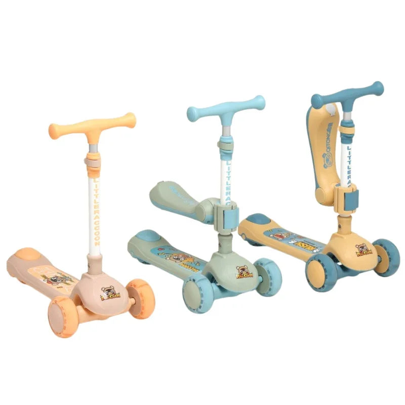 Baby Kids Scooty wheel outdoor 3 wheels 2 in 1 kick and foot scooty