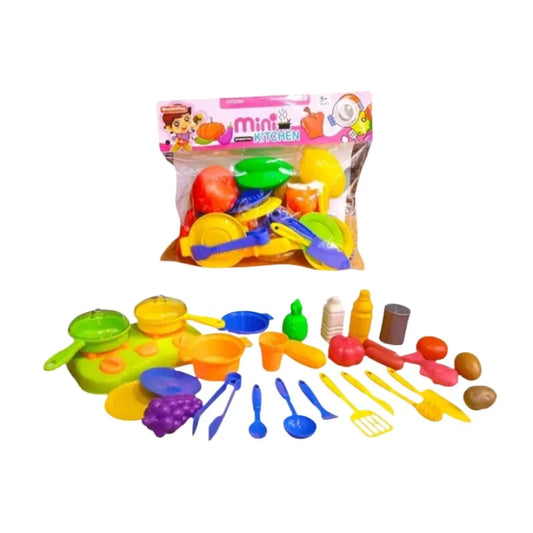 Mini Chef Kitchen Fun Playset with Realistic Cooking Accessories