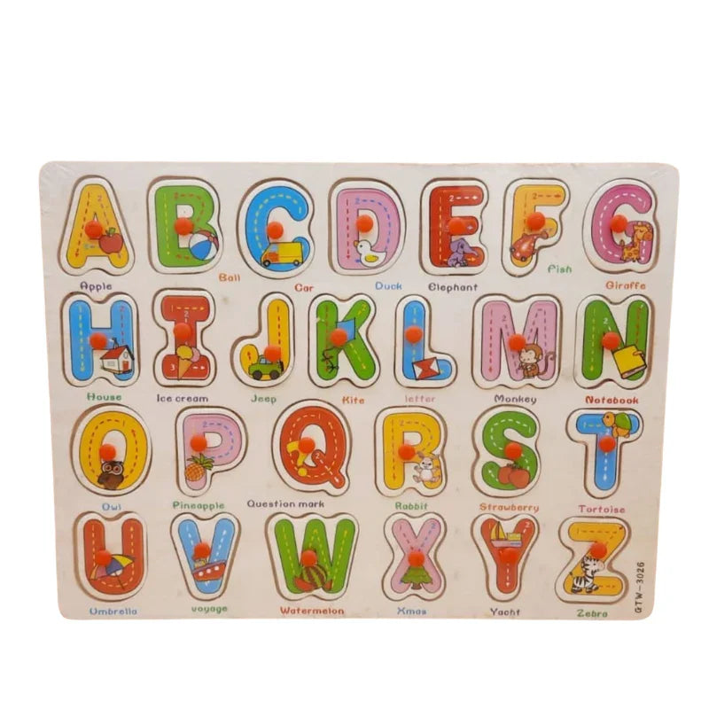 Wooden Alphabet Puzzle Board – Fun & Interactive ABC Learning for Kids