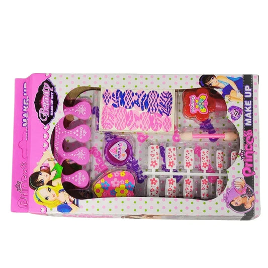 Princess Beauty Make-Up & Nail Art Set for Girls – Pretend Play Cosmetic Toy Kit