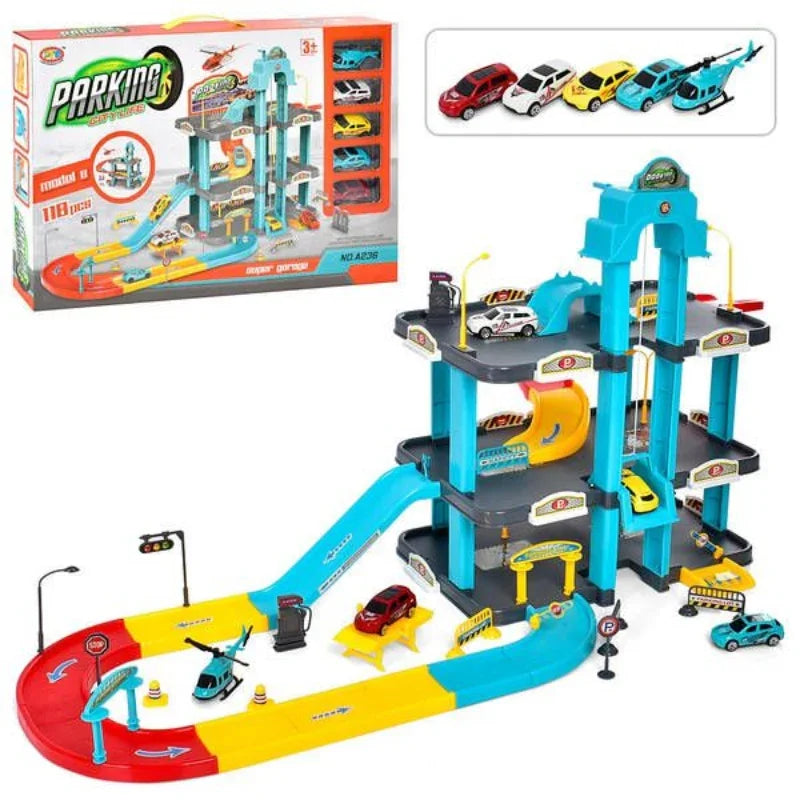 Multi-Level Parking Garage Playset – Interactive Toy Car Parking Adventure