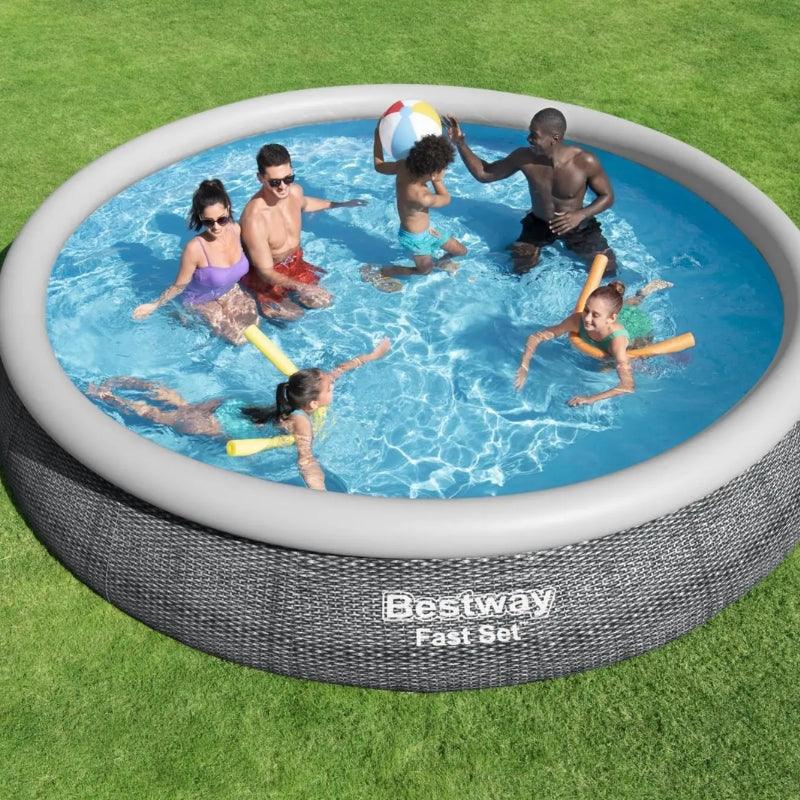 Bestway Fast Set Inflatable Round Ring Swimming Pool (15x33)(57313)