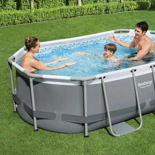 Bestway Above Ground Steel Frame Oval Pool (10' x 6'7" x 33")(5614A)