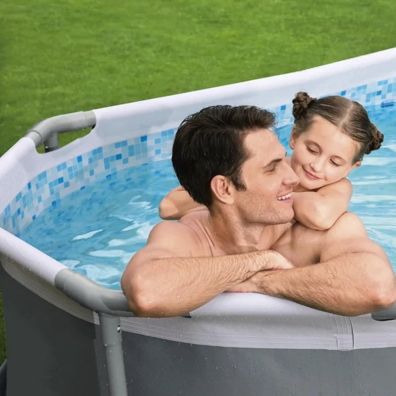 Bestway Above Ground Steel Frame Oval Pool (10' x 6'7" x 33")(5614A)