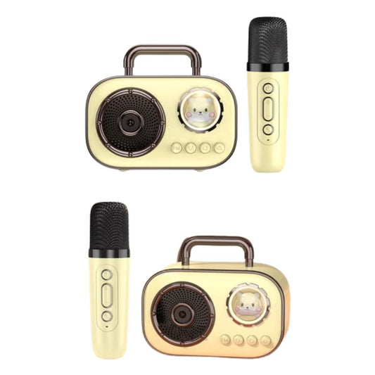 Mini Karaoke Machine Portable Bluetooth 5.3 Speaker with Wireless Microphone