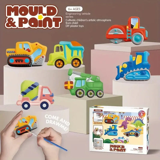 DIY Engineering Vehicle Mould And Paint For Kids