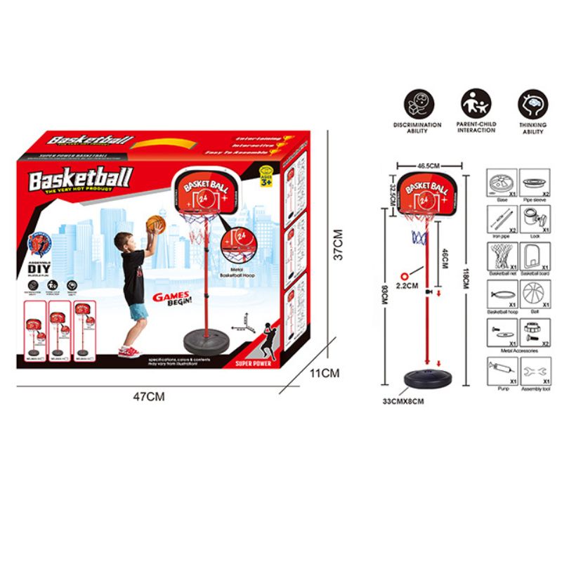 Basketball Stand With Ball And Pump