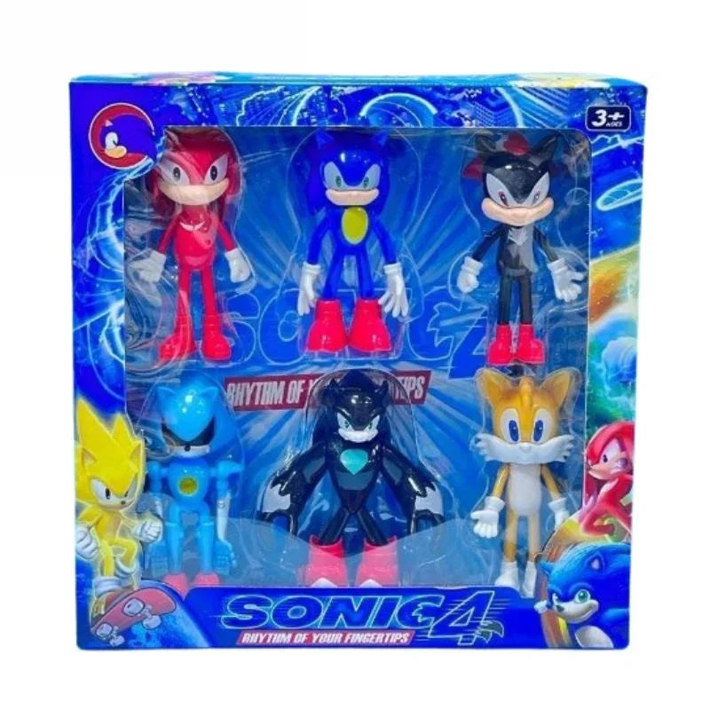 Sonic The Hedgehog Action Figure 6 Pcs Set For Kids