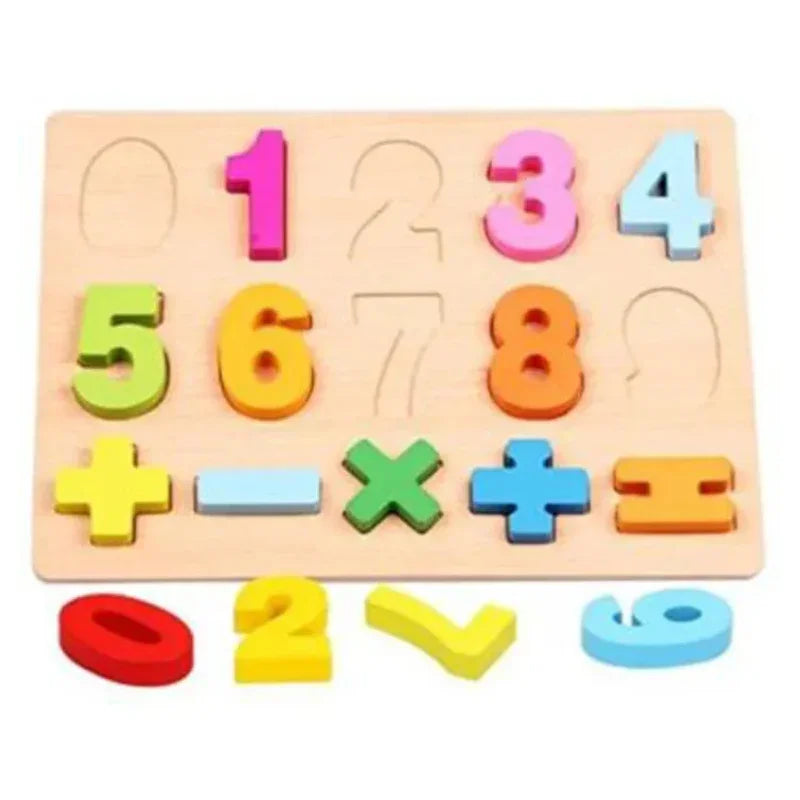 Wooden 123 Numbers Learning Puzzle Board – Fun & Engaging Early Math Toy for Kids