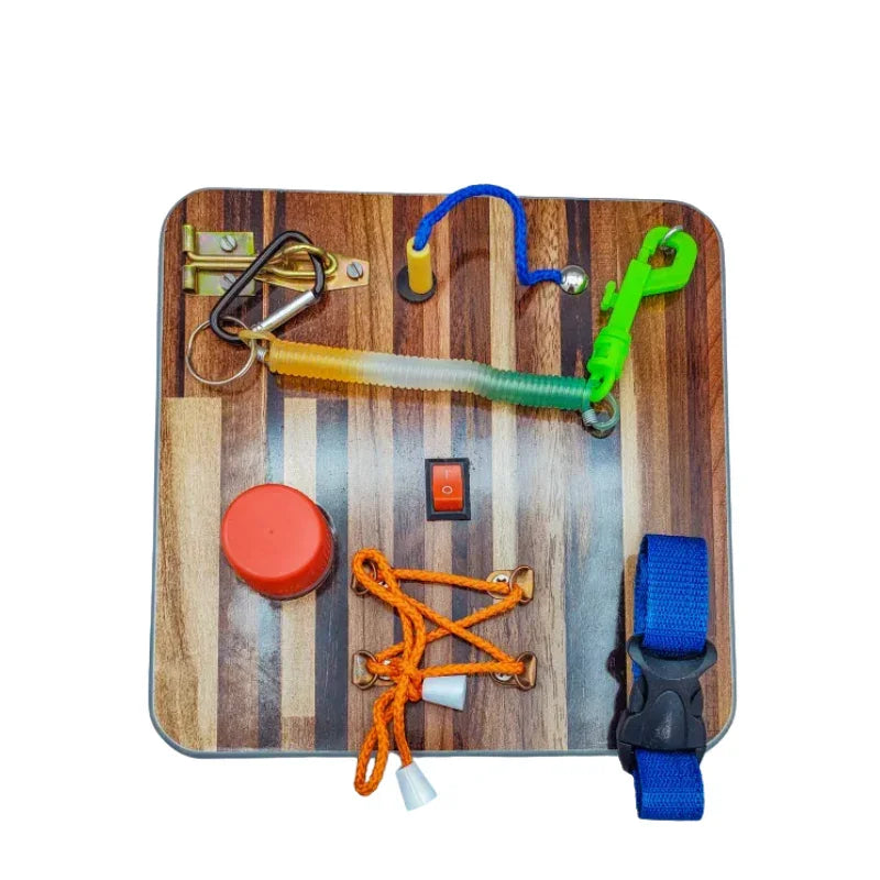 Wooden Busy Board – Interactive Activity Learning Toy for Toddlers