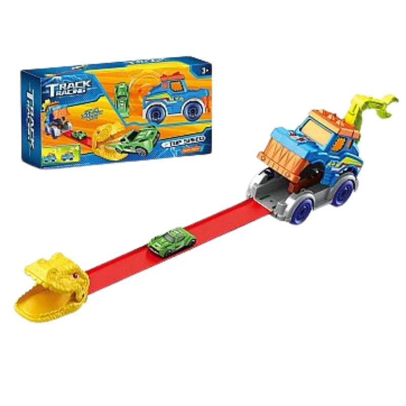 Track Racer Launcher Truck Toy with Snake Head Track & Mini Car