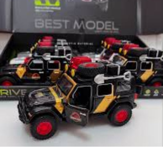 Jurassic Park Edition Diecast Jeep Wrangler Off-Road Toy Car with Roof Rack(6PCS)