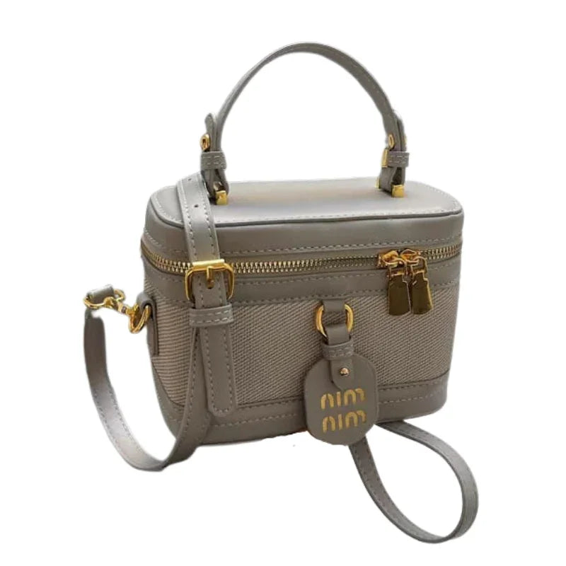 Womens Box Style Shoulder Handbag Elegant Compact