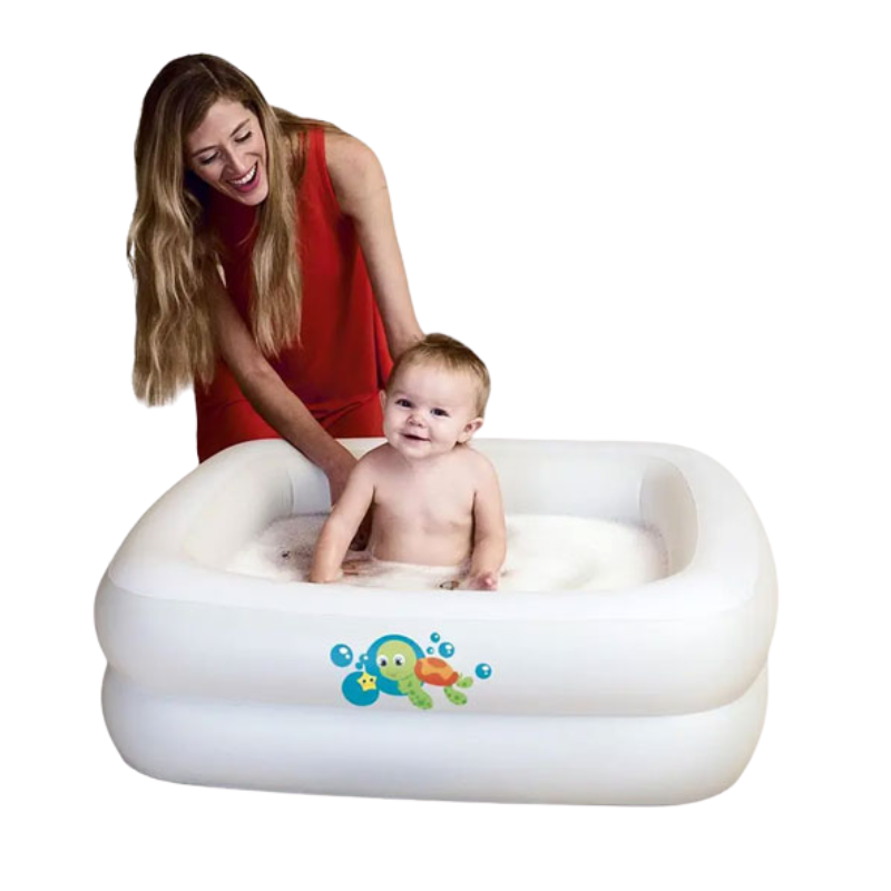 Bestway Baby Square Inflatable Bath Tub with Soft Bottom 34" x 34" x 10" (51116)