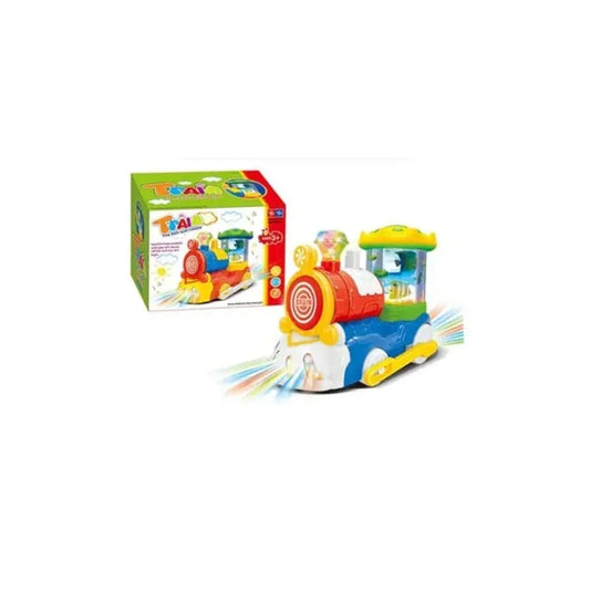 Fish Tank Rotating Toy Train With Light & Sound For kids