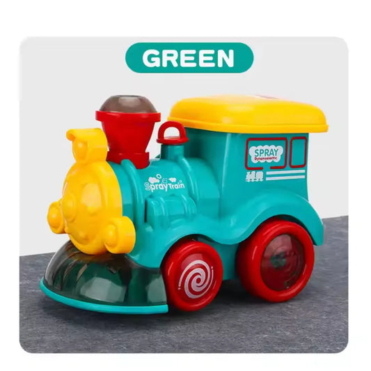 Electric Spray Cartoon Car Toy – Light, Sound, and 360° Universal Movement