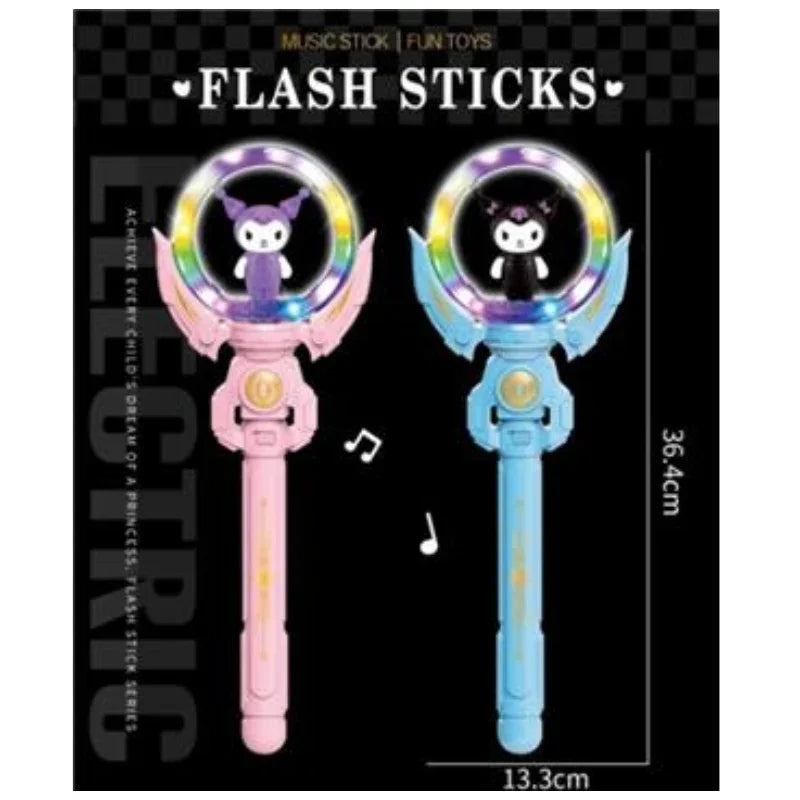 Kurumi Flashing Magic Stick – Light & Music Wand for Magical Playtime 1 PCS