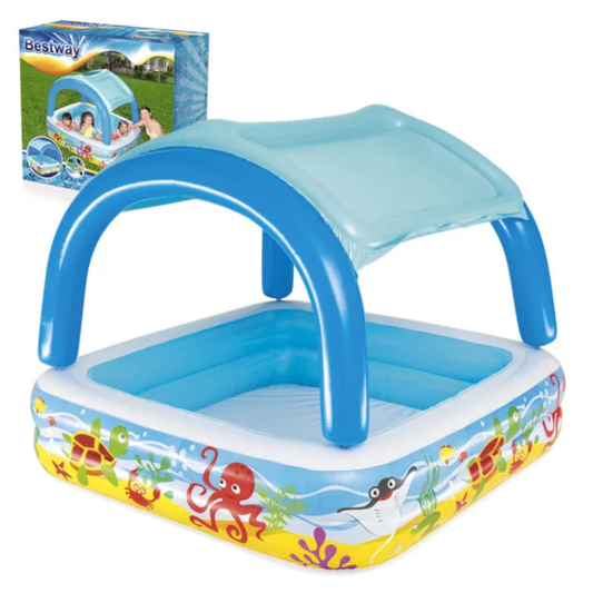 Bestway Play Pool 55" x 55" x 45" Large Kids Inflatable Splash Pool (52192)