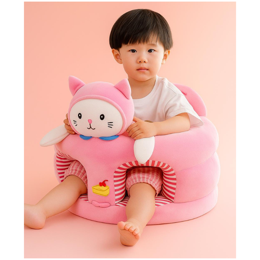 Pink Kitty Baby Sofa Seater Soft Plush Support Chair for Babies