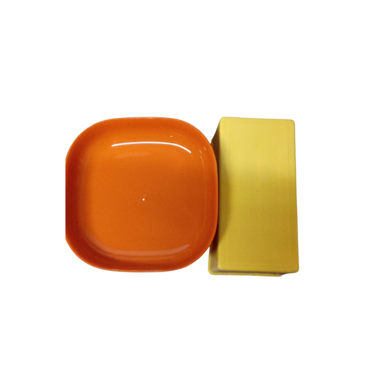Compact Plastic Snack Bowl with Protective Lid