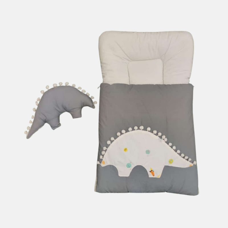 Stegosaurus Baby Carry Nest With Pillow (Gray)
