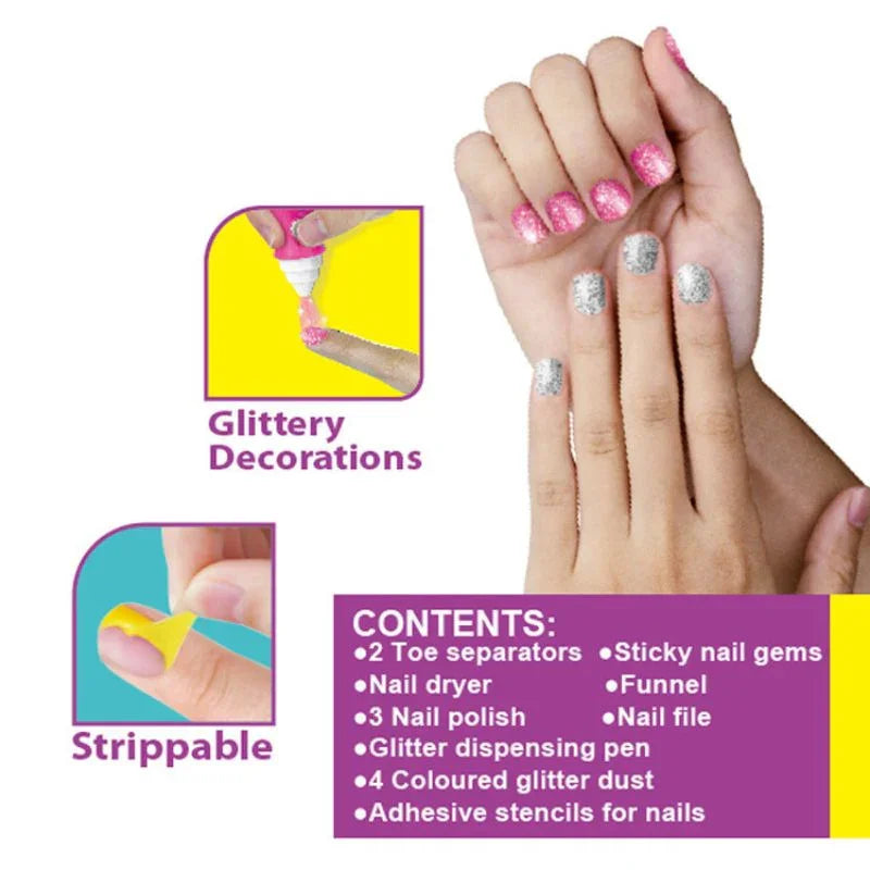 Sparkle At Your Fingertips With Our Electric Nail Art Studio Kit