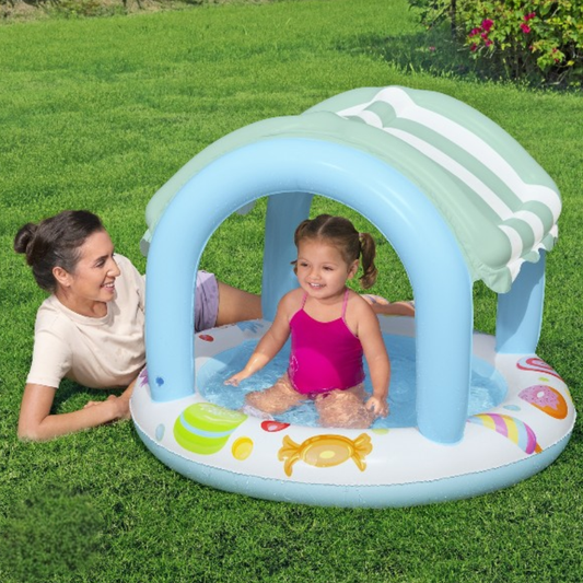 Bestway Kiddie Shady Pool 41" x 33" Kids Inflatable Pool (52638)