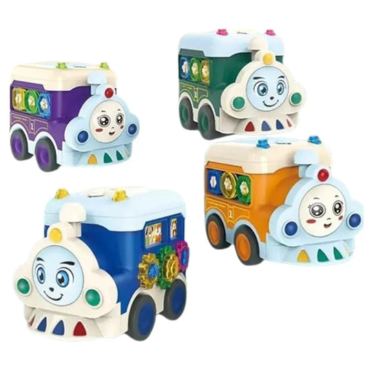 Cartoon Friction-Powered Train Toy for Children – Multicolor (Pack of 1)