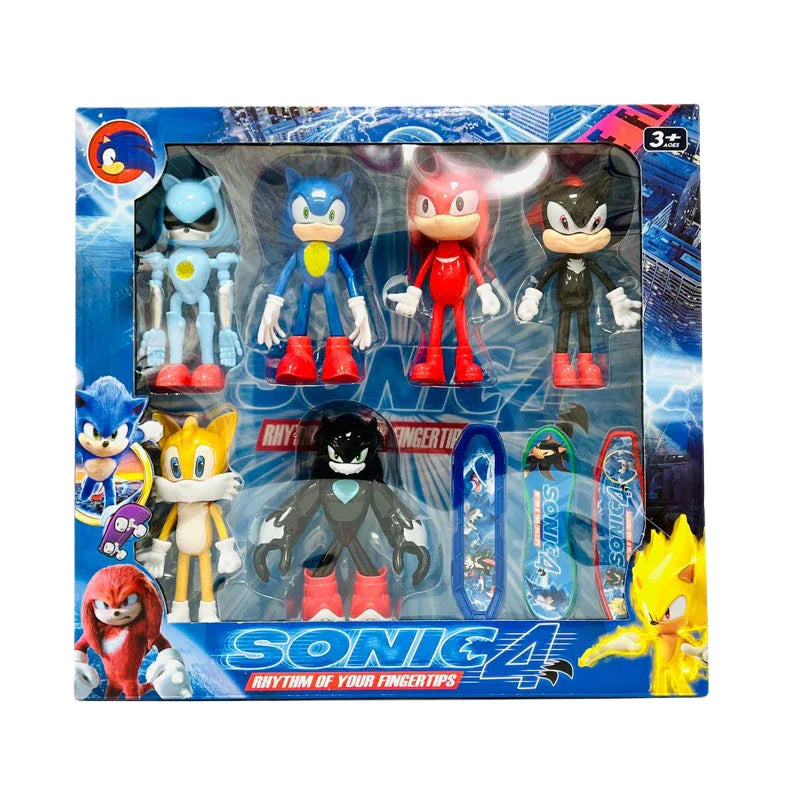 Sonic the Hedgehog 6-Piece Action Figure Set – Ultimate Collection for Kids & Fans
