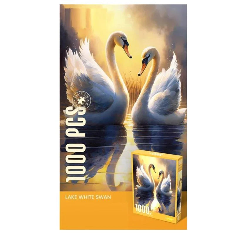 Jigsaw Lake White Swan Puzzle-1000 Pcs