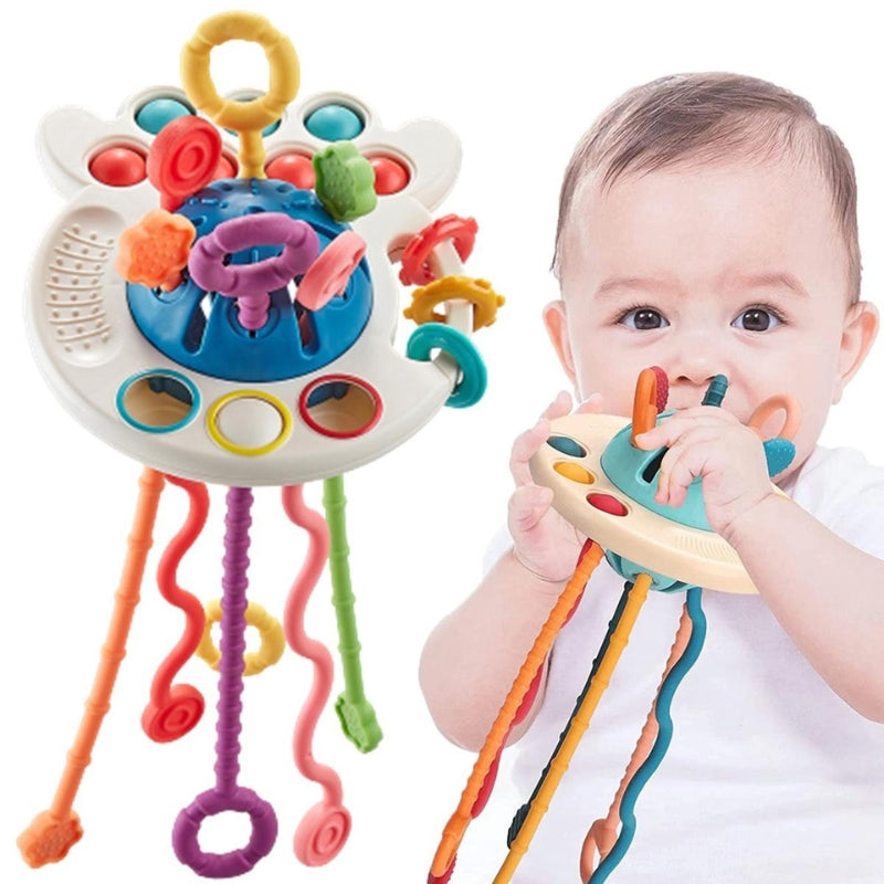 4 in 1 Pull String Sensory Activity Toy For Kids