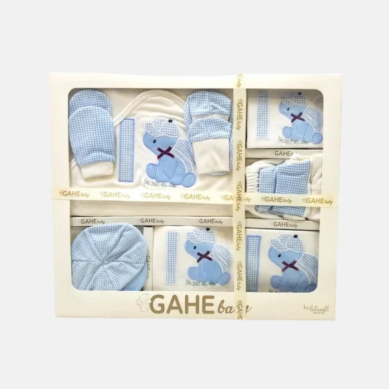 Gahe Newborn Baby Gift Set - 11 Pcs - Blue
