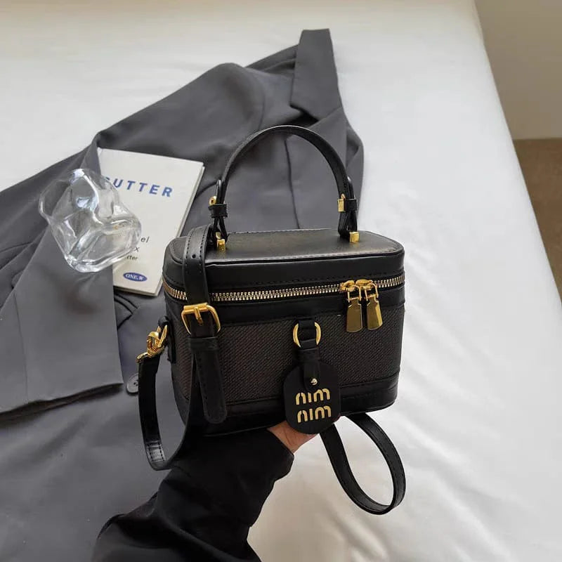 Luxury Small PU Leather Crossbody Bag Premium Designer Style with Zipper Pocket