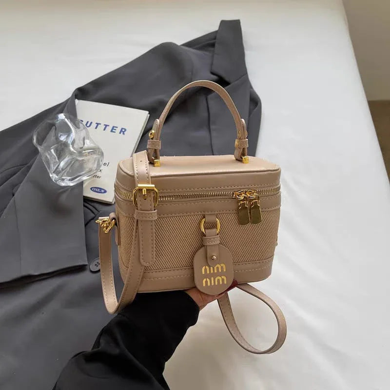 Luxury Small PU Leather Crossbody Bag Premium Designer Style with Zipper Pocket