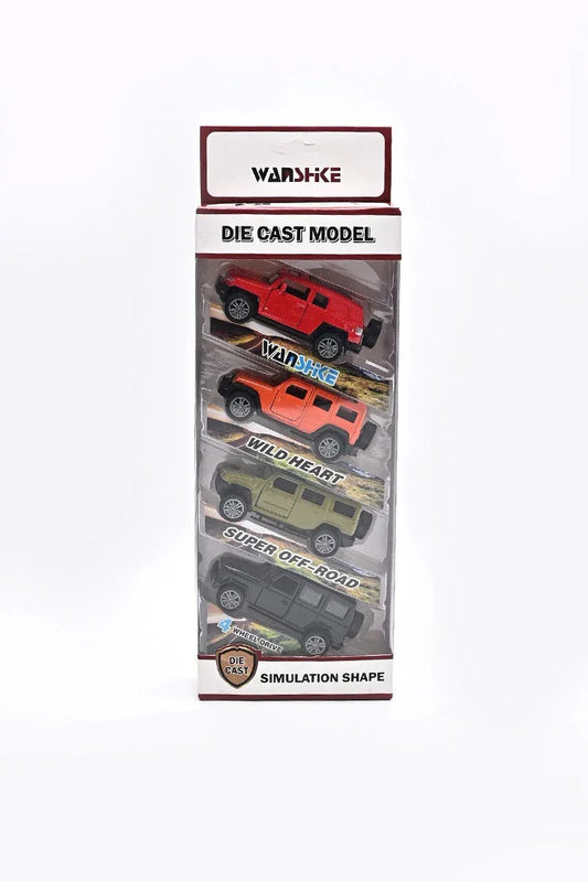 Classic Die-Cast Dinky Car Set – Pack of 4 Stylish Mini Vehicles