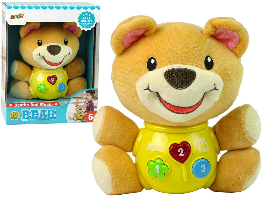 Interactive Lullaby Melodies Educational Teddy Bear Sound Lights