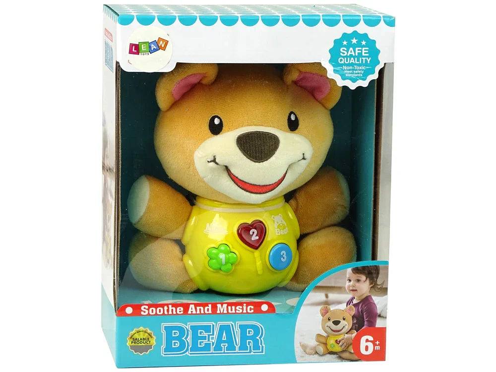 Interactive Lullaby Melodies Educational Teddy Bear Sound Lights