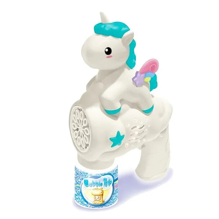 Unicorn Automatic Bubble Gun – Cute Cartoon Style Bubble Maker for Kids