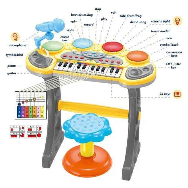 Electronic Musical Piano Keyboard Set for Kids