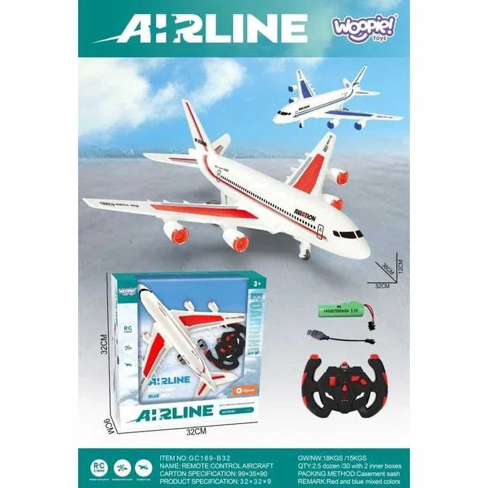 Remote Control Electric Airline Jet Toy – Realistic Airplane Model for Kids
