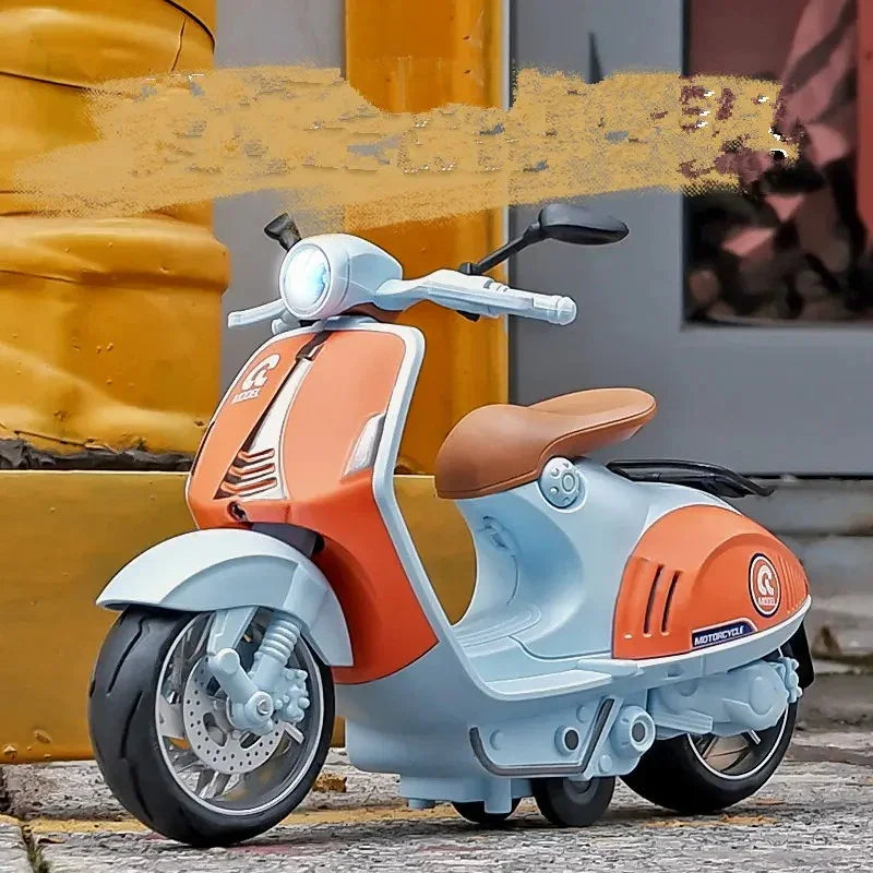 Die-Cast Alloy Motorcycle With Lights And Sounds