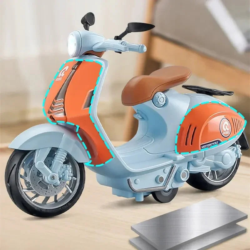Die-Cast Alloy Motorcycle With Lights And Sounds