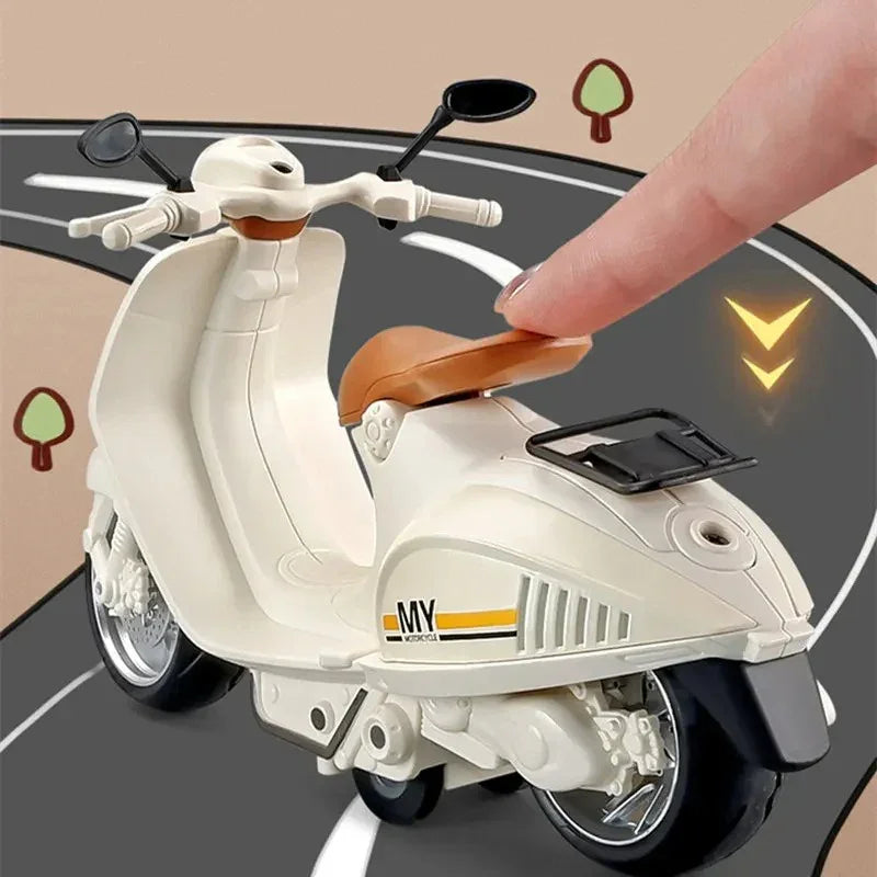 Die-Cast Alloy Motorcycle With Lights And Sounds